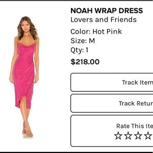 Dark Pink Slit MIDI Dress- Lovers + Friends